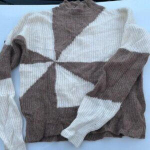 Brown and Cream Women's Sweater The Cashmere Project